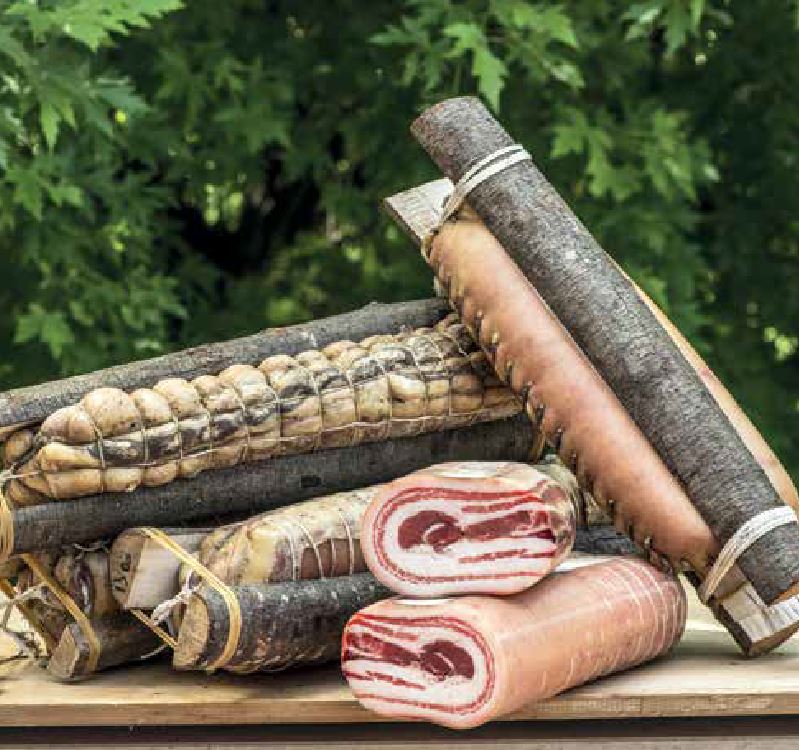Pancetta steccata