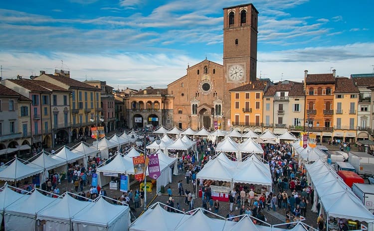 Veduta dall'alto della manifestazione